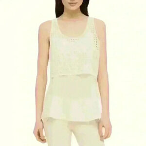 NWT! Club Monaco 100% Silk Cream Augustine Tank Chemise.